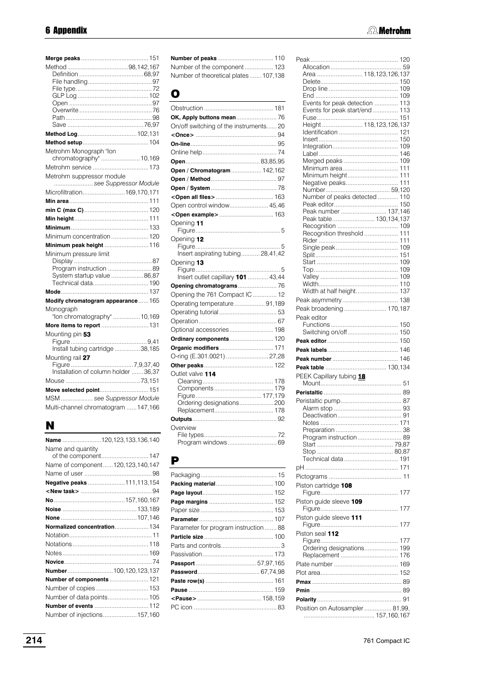 6 appendix | Metrohm 761 Compact IC User Manual | Page 224 / 228