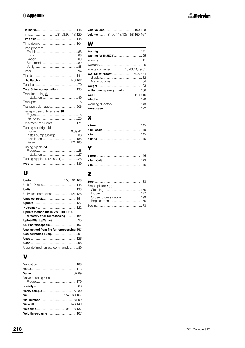 6 appendix | Metrohm 761 Compact IC User Manual | Page 228 / 228