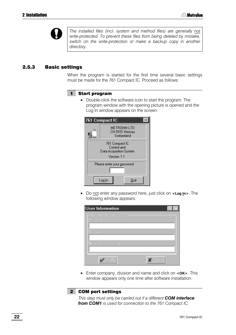 3 basic settings | Metrohm 761 Compact IC User Manual | Page 32 / 228