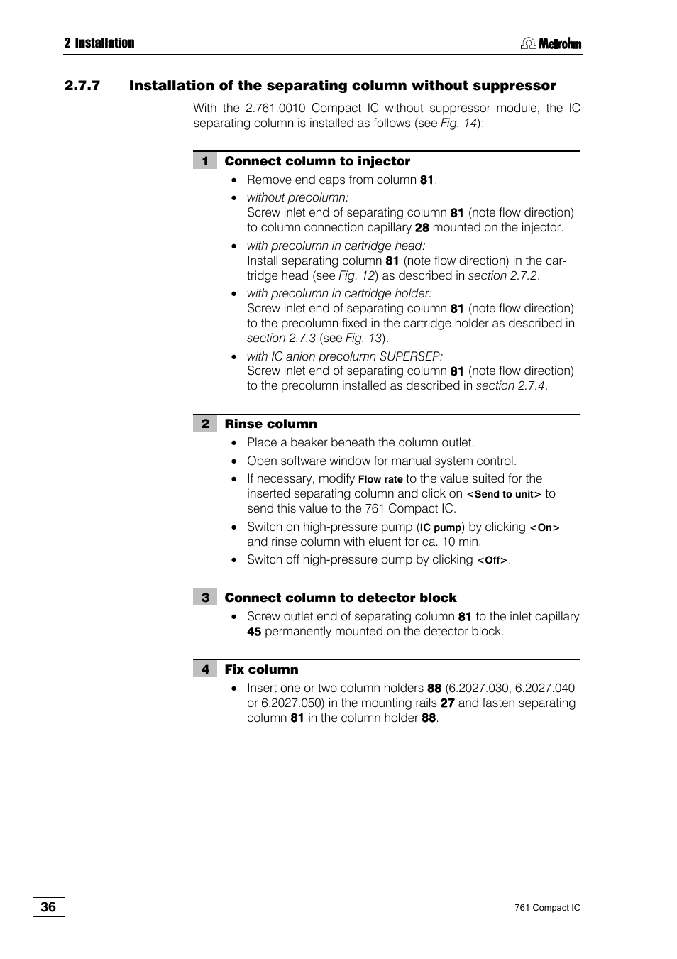 Metrohm 761 Compact IC User Manual | Page 46 / 228