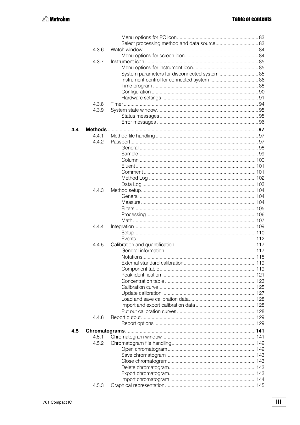 Metrohm 761 Compact IC User Manual | Page 5 / 228