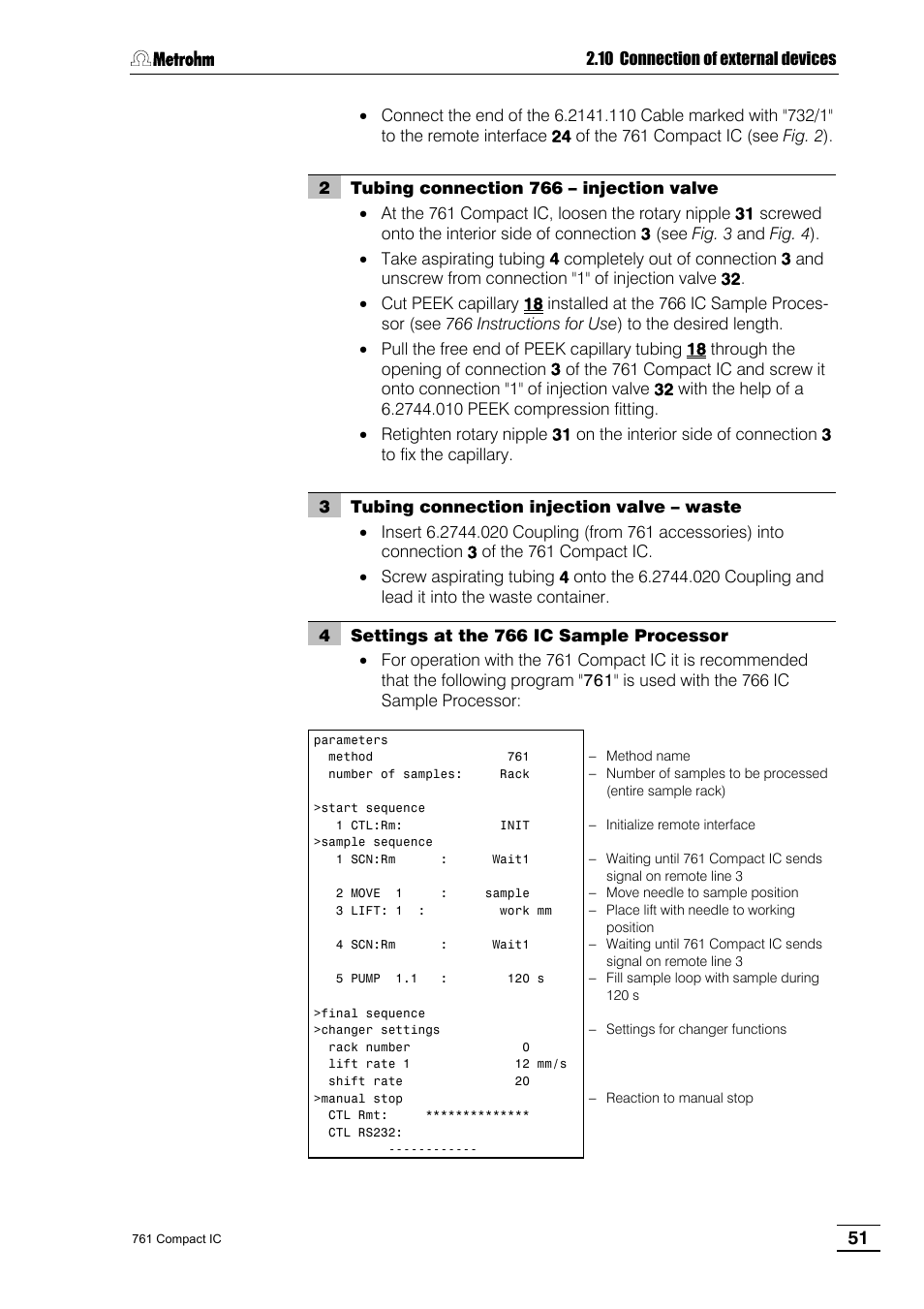 Metrohm 761 Compact IC User Manual | Page 61 / 228