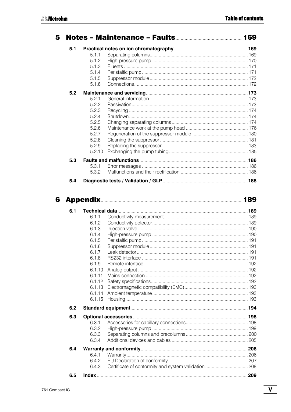 6 appendix | Metrohm 761 Compact IC User Manual | Page 7 / 228