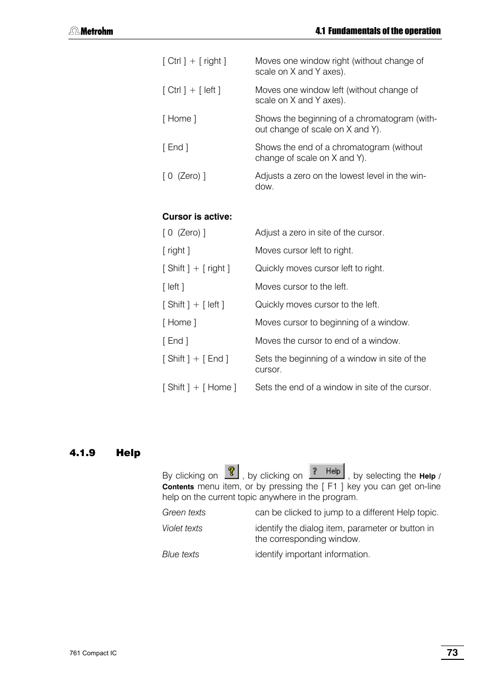 9 help | Metrohm 761 Compact IC User Manual | Page 83 / 228