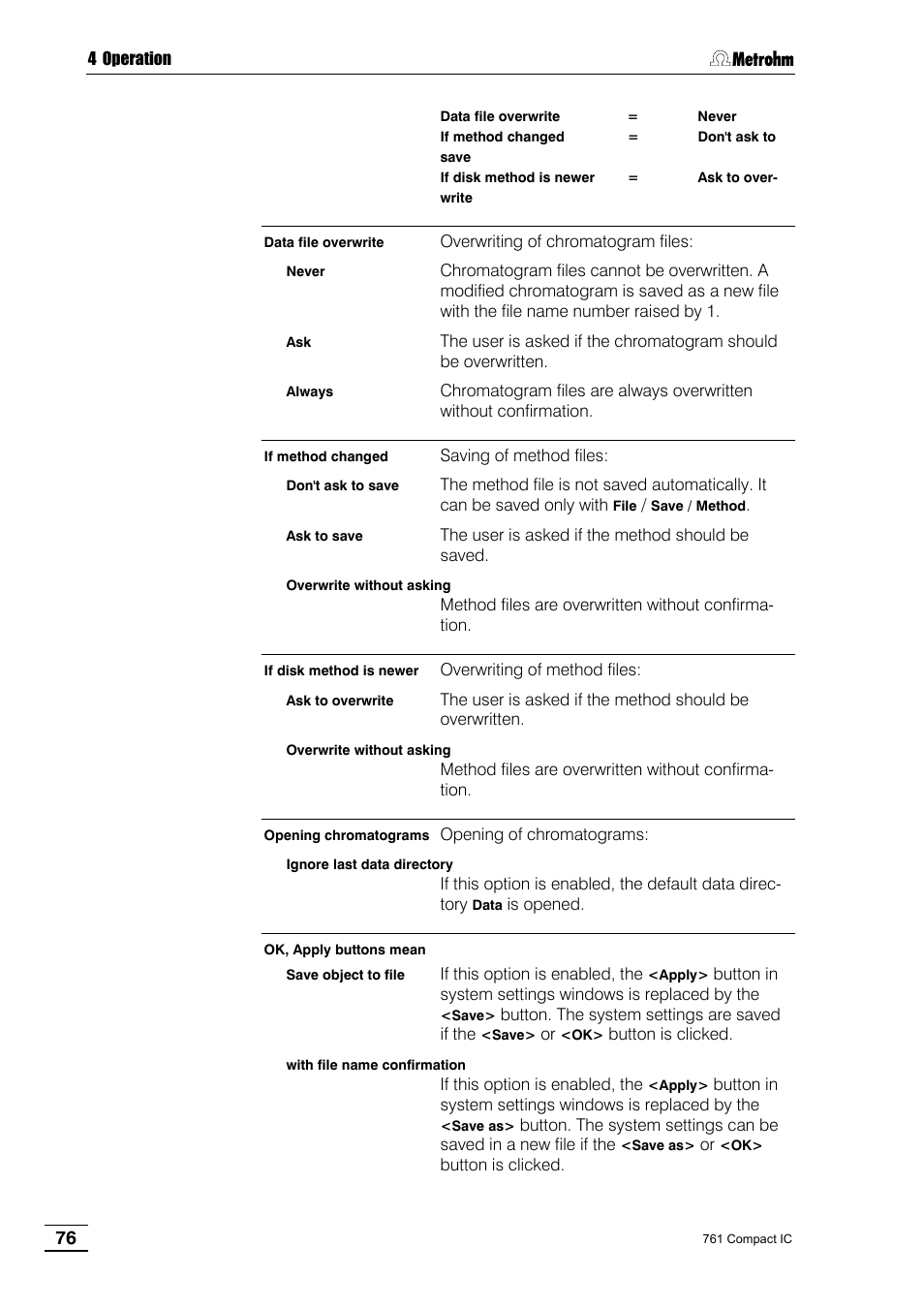 Metrohm 761 Compact IC User Manual | Page 86 / 228