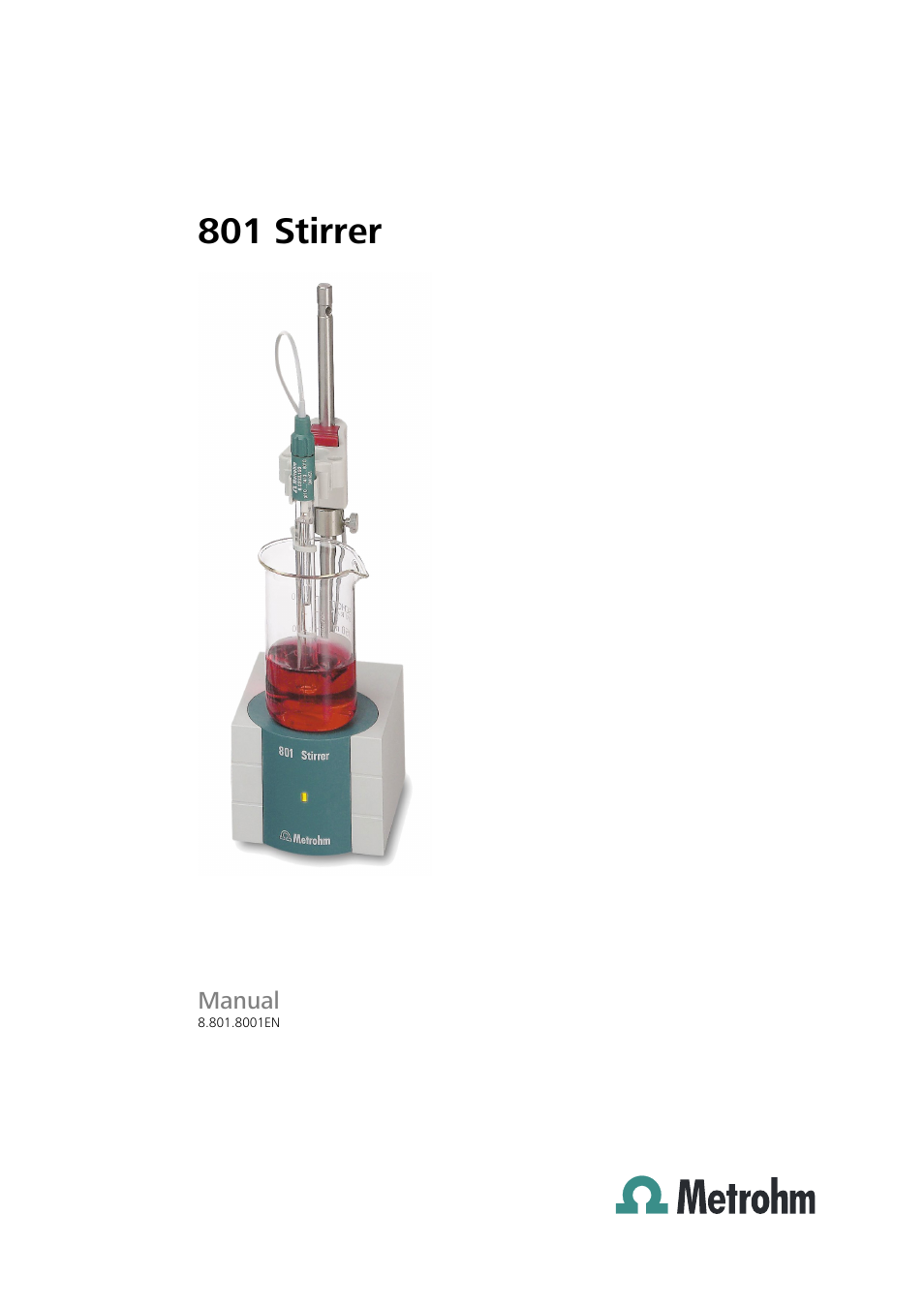 Metrohm 801 Magnetic Stirrer User Manual | 27 pages