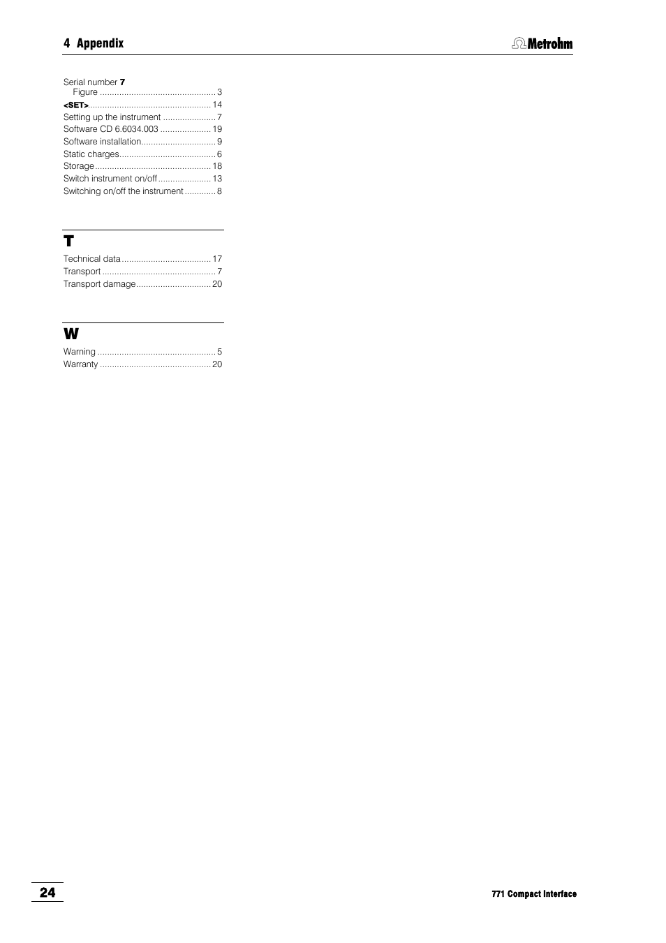 Metrohm 771 IC Compact Interface User Manual | Page 30 / 30