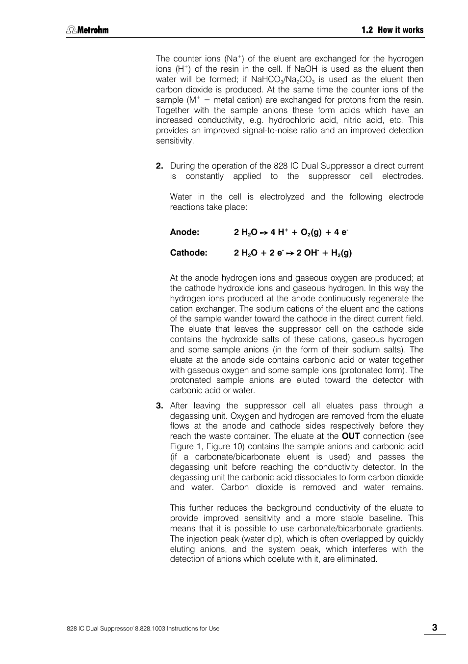 Metrohm 828 IC Dual Suppressor User Manual | Page 11 / 58