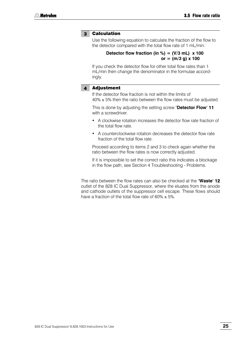 Metrohm 828 IC Dual Suppressor User Manual | Page 33 / 58