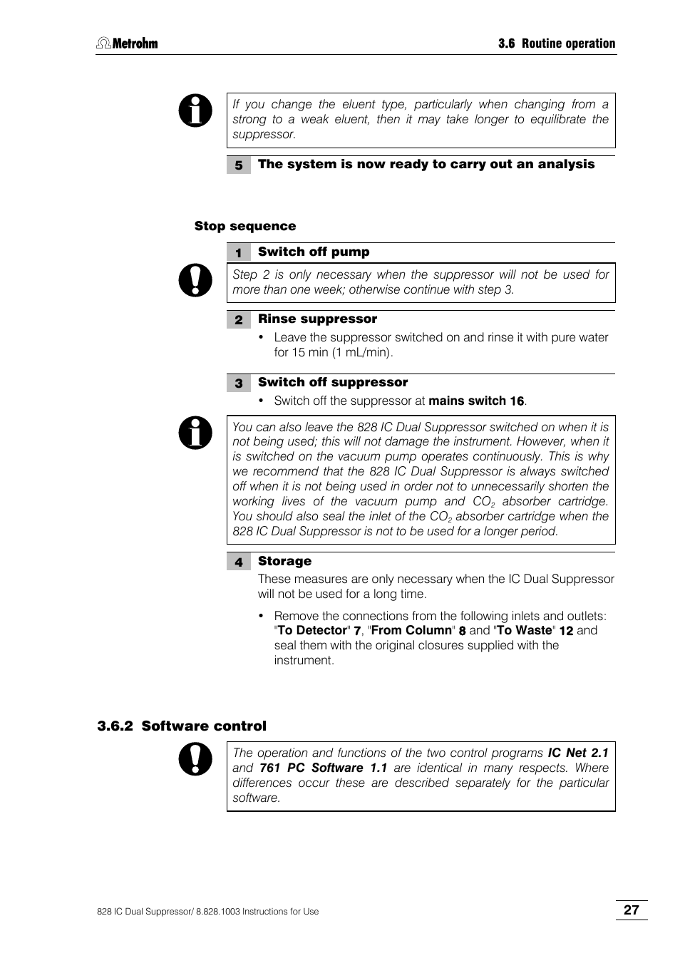 Software control | Metrohm 828 IC Dual Suppressor User Manual | Page 35 / 58