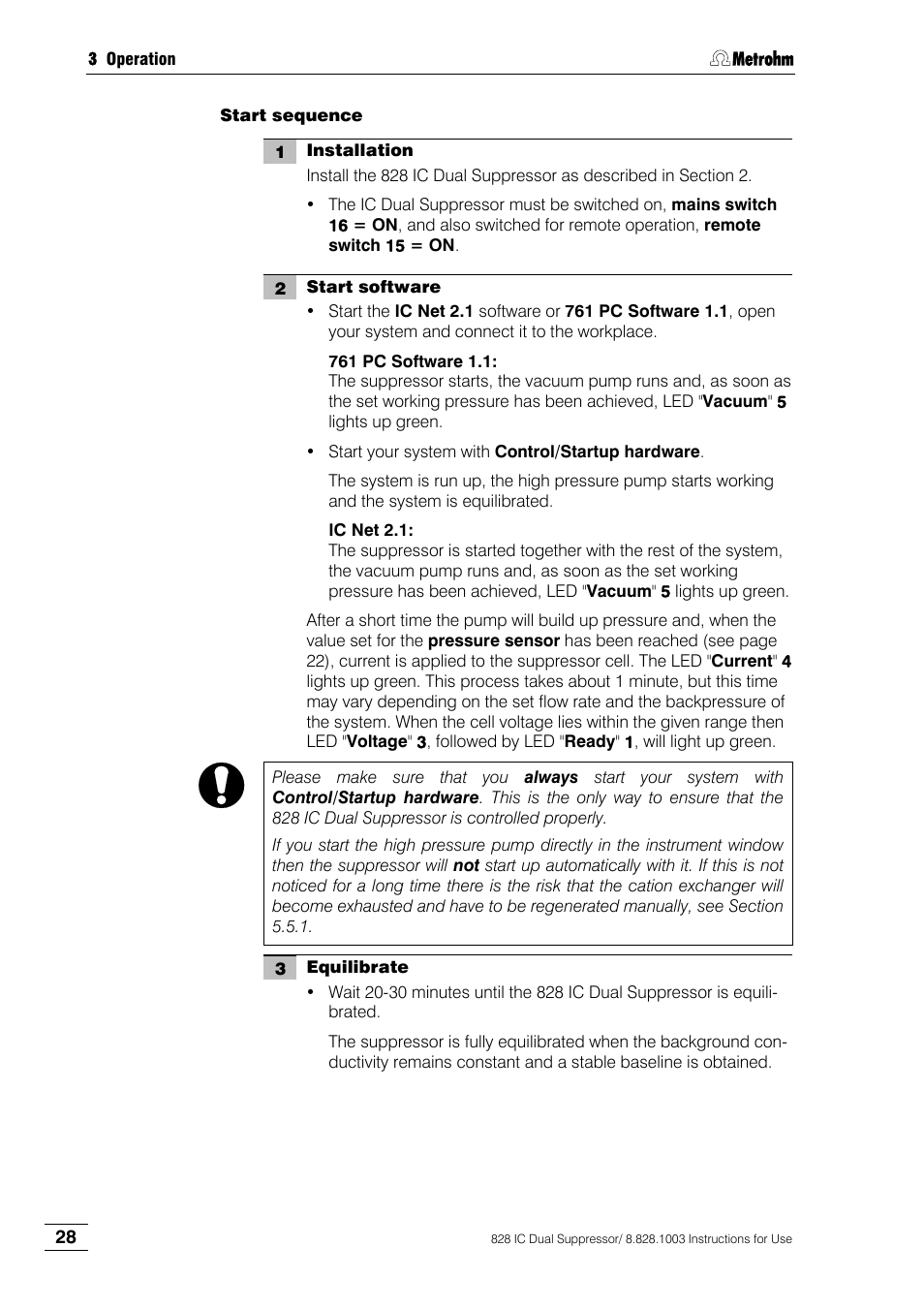 Metrohm 828 IC Dual Suppressor User Manual | Page 36 / 58