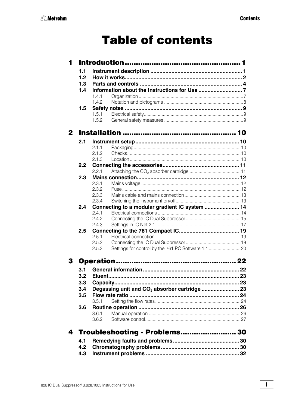 Metrohm 828 IC Dual Suppressor User Manual | Page 5 / 58