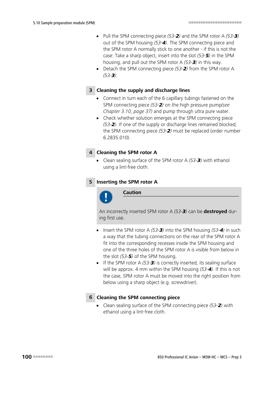 Metrohm 850 Professional IC MSM-HC MCS Prep 3 User Manual | Page 110 / 158