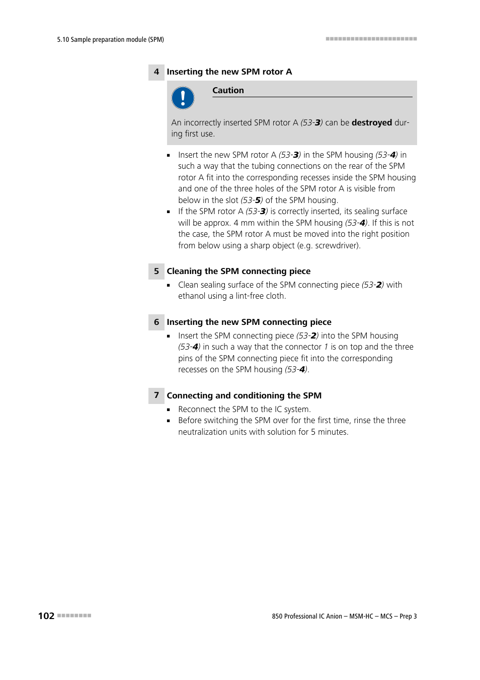 Metrohm 850 Professional IC MSM-HC MCS Prep 3 User Manual | Page 112 / 158