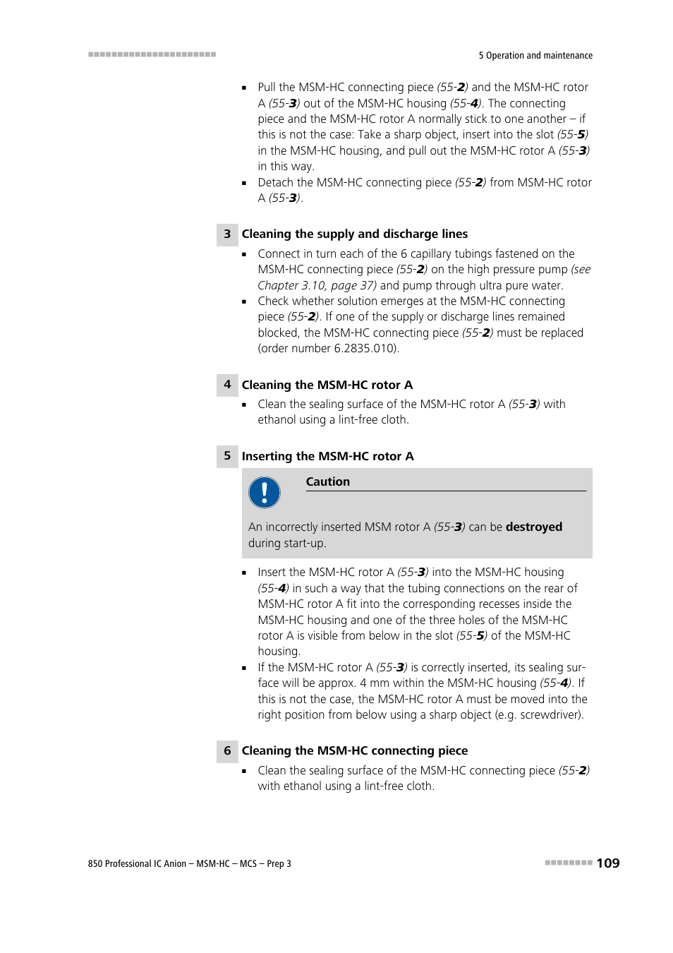 Metrohm 850 Professional IC MSM-HC MCS Prep 3 User Manual | Page 119 / 158