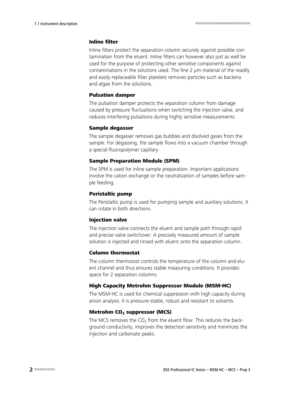 Metrohm 850 Professional IC MSM-HC MCS Prep 3 User Manual | Page 12 / 158