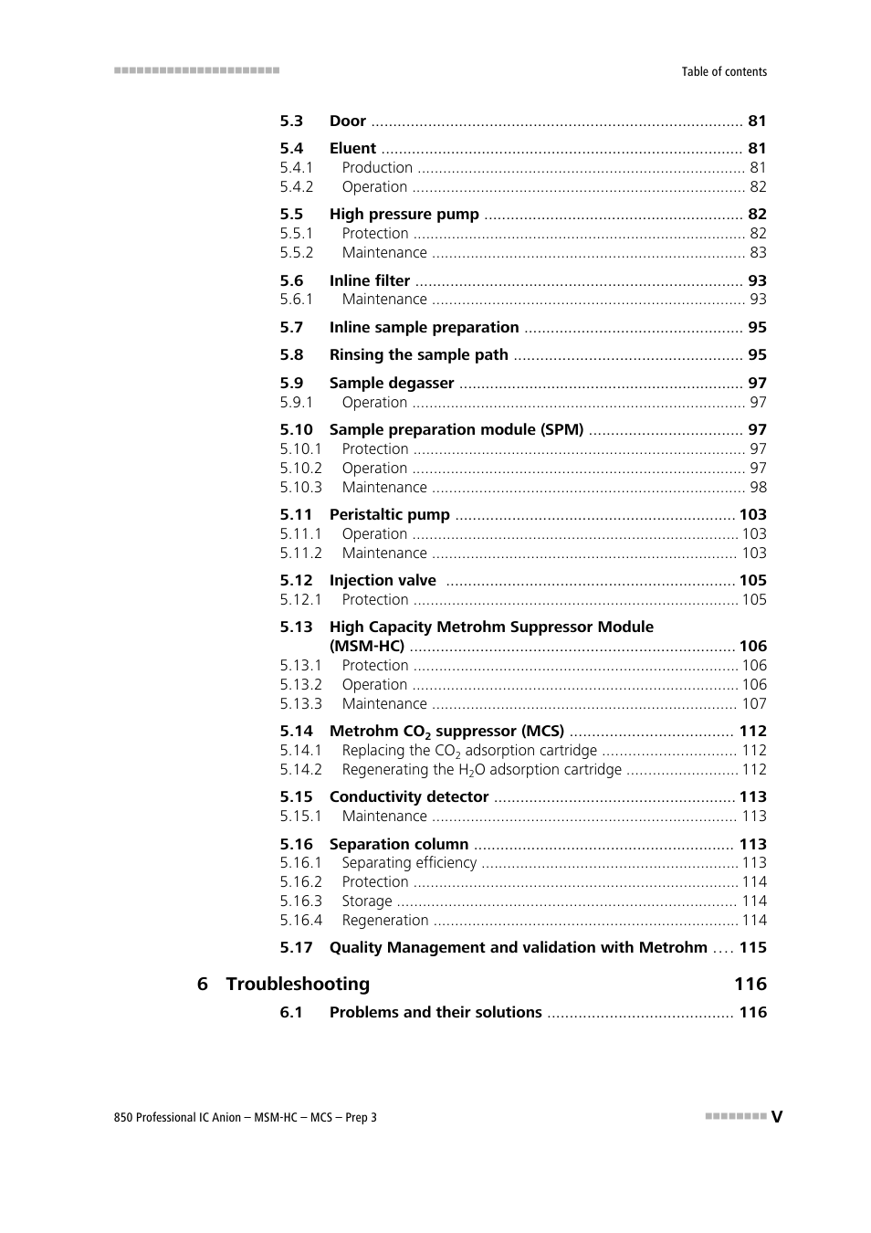 Metrohm 850 Professional IC MSM-HC MCS Prep 3 User Manual | Page 7 / 158