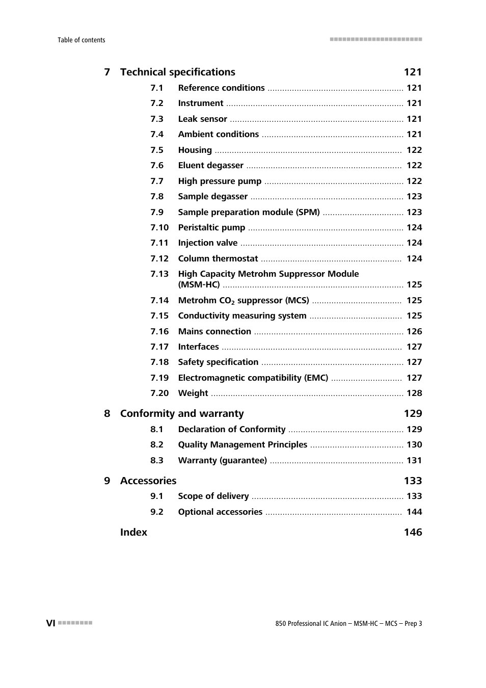 Metrohm 850 Professional IC MSM-HC MCS Prep 3 User Manual | Page 8 / 158