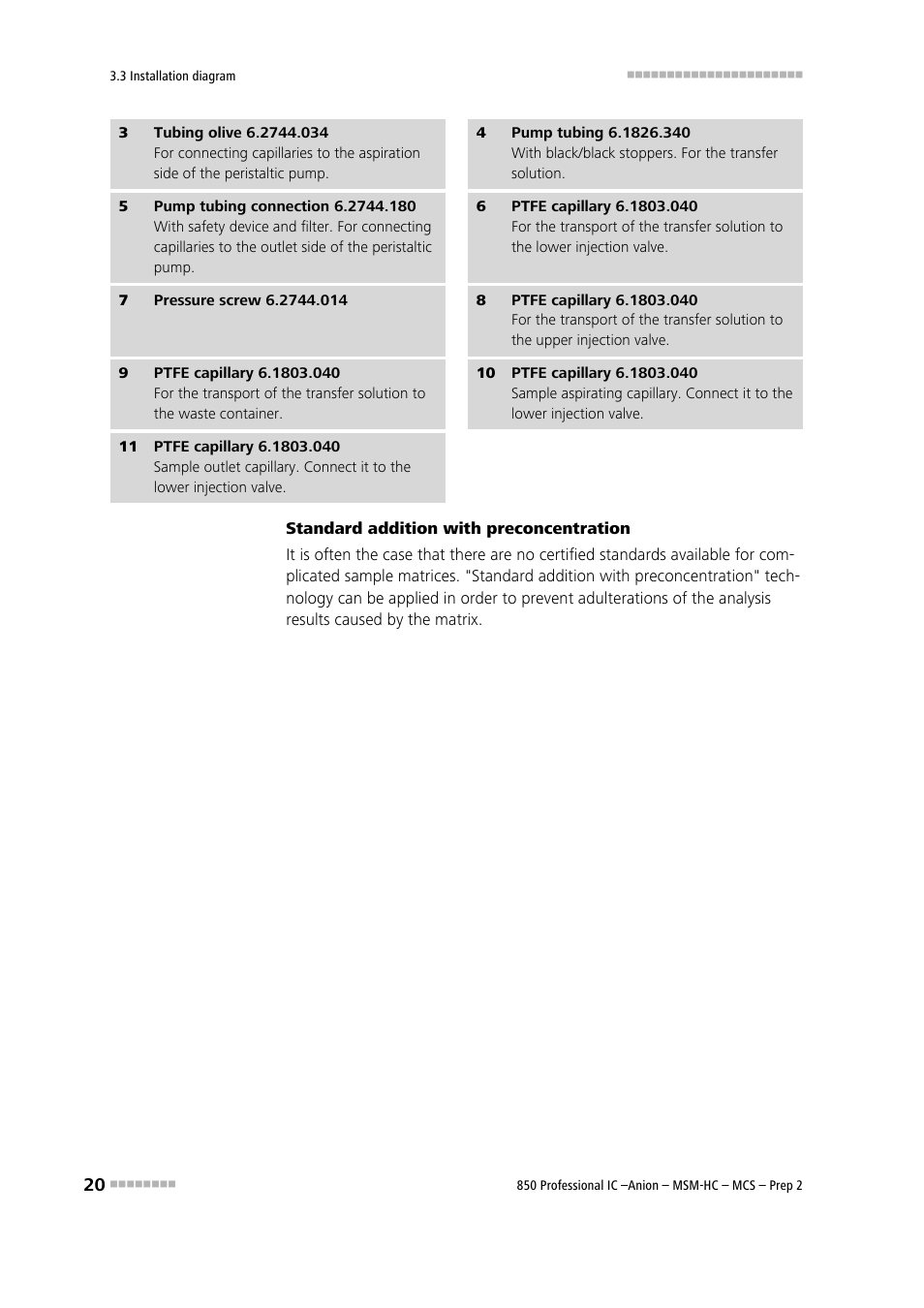 Metrohm 850 Professional IC Anion MSM-HC MCS Prep 2 User Manual | Page 30 / 150