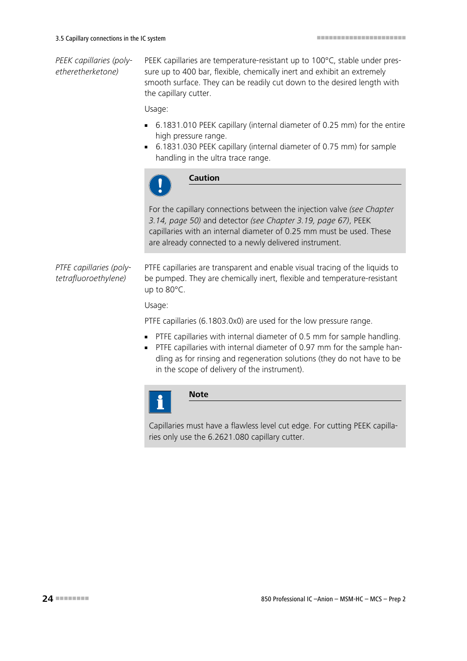 Metrohm 850 Professional IC Anion MSM-HC MCS Prep 2 User Manual | Page 34 / 150