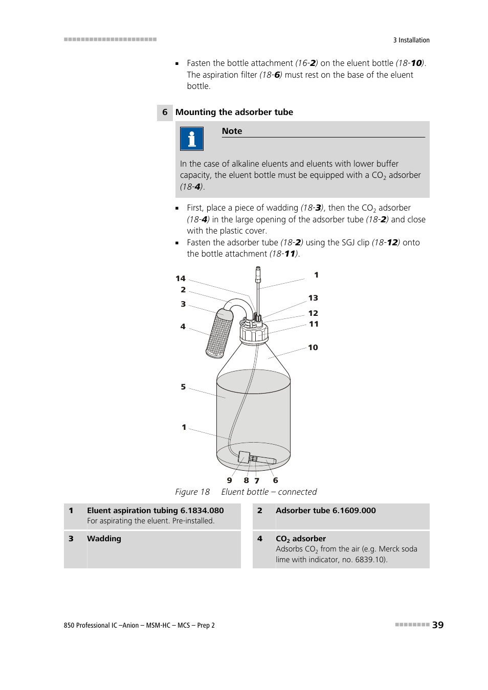 Figure 18, Eluent bottle – connected | Metrohm 850 Professional IC Anion MSM-HC MCS Prep 2 User Manual | Page 49 / 150