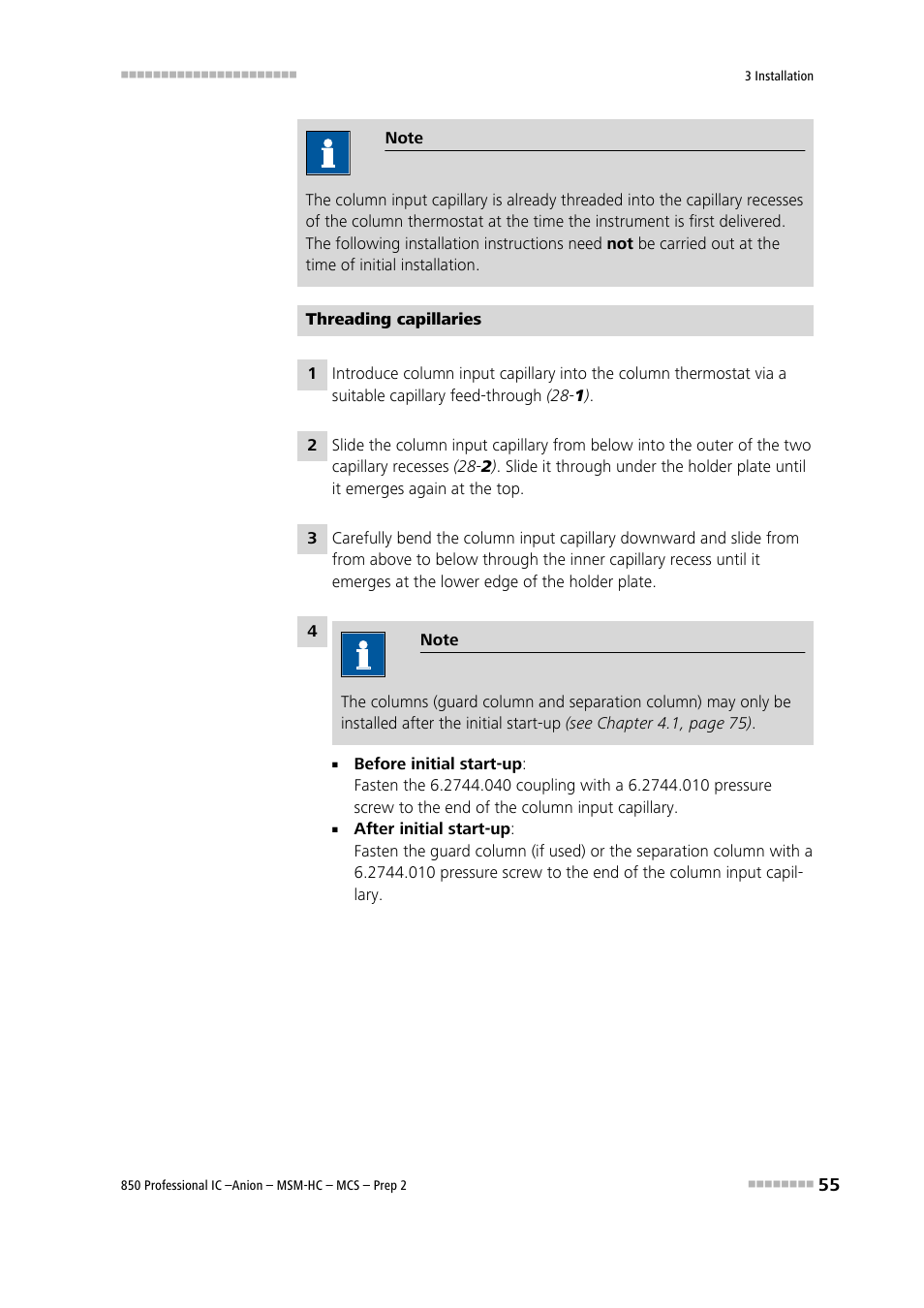 Metrohm 850 Professional IC Anion MSM-HC MCS Prep 2 User Manual | Page 65 / 150