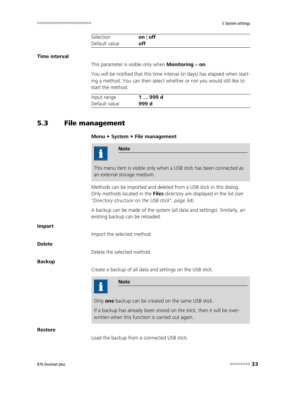 3 file management, File management | Metrohm 876 Dosimat plus User Manual | Page 41 / 88
