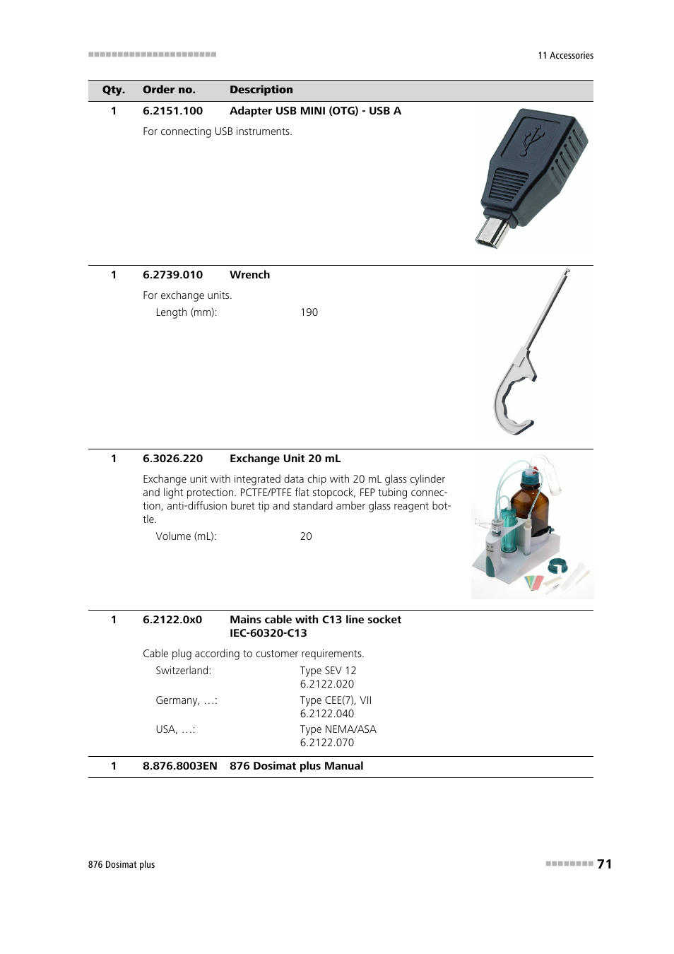 Metrohm 876 Dosimat plus User Manual | Page 79 / 88