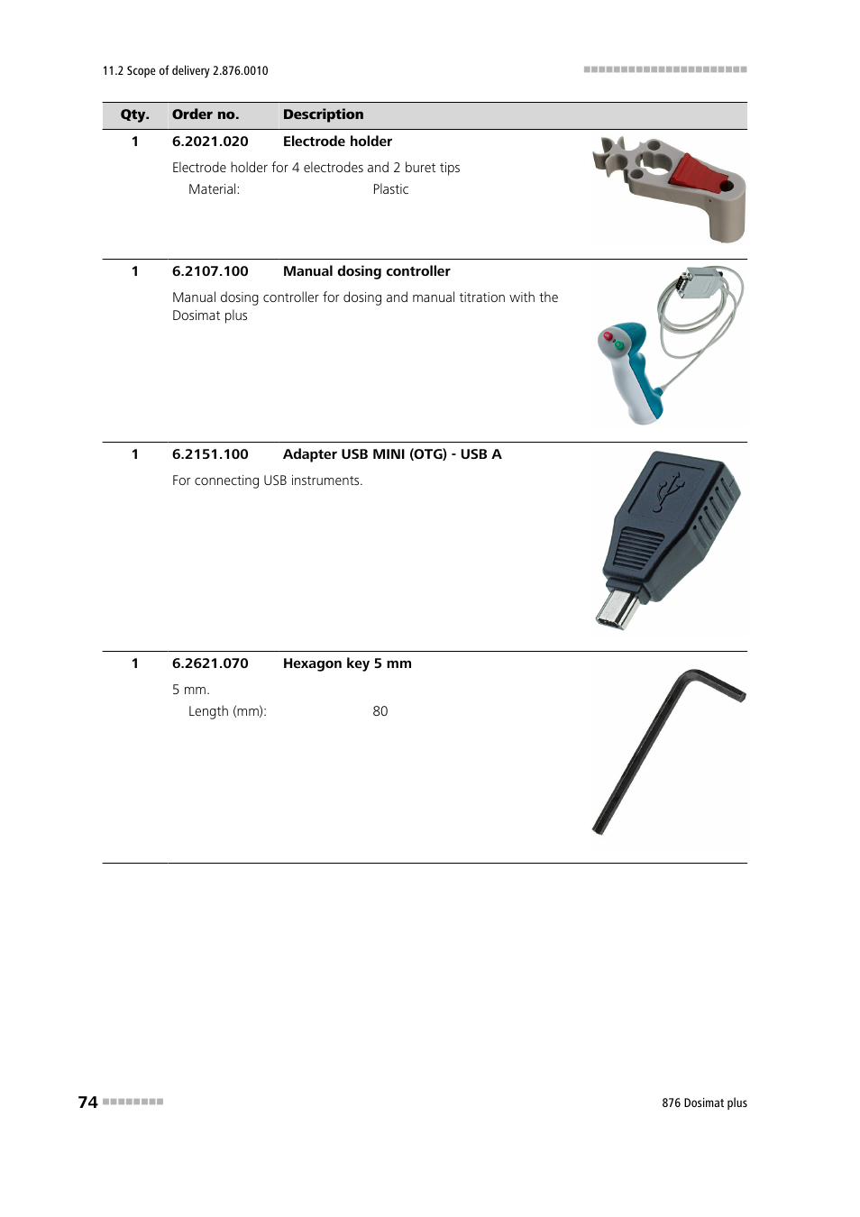 Metrohm 876 Dosimat plus User Manual | Page 82 / 88