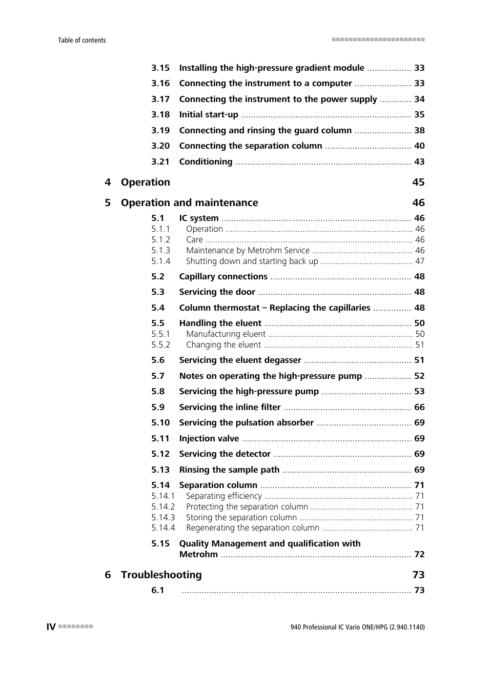 Metrohm 940 Professional IC Vario ONE/HPG User Manual | Page 6 / 95