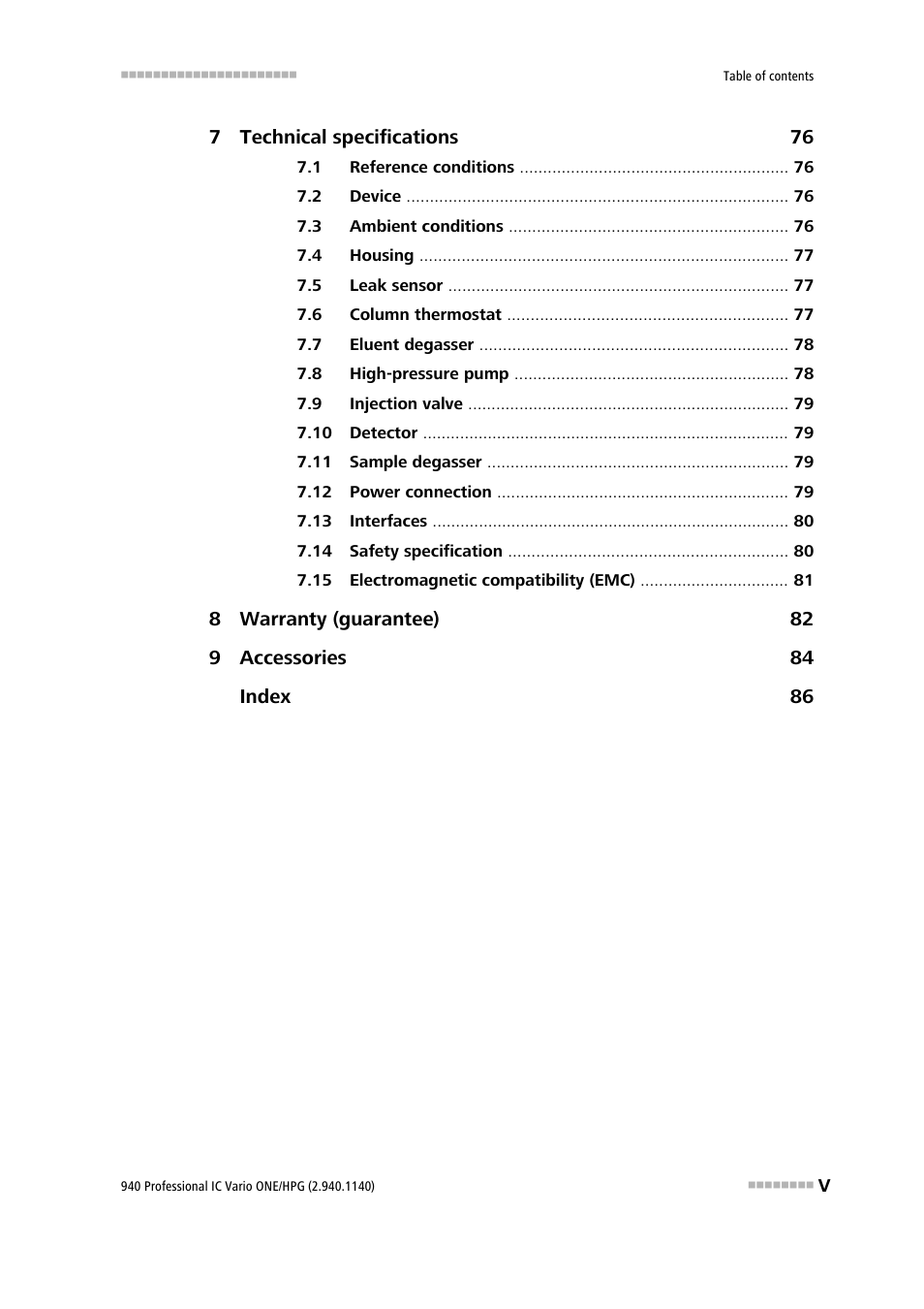 Metrohm 940 Professional IC Vario ONE/HPG User Manual | Page 7 / 95