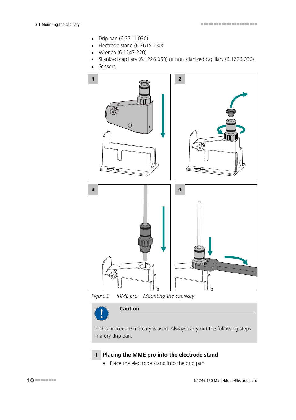 Figure 3, Mme pro – mounting the capillary | Metrohm Multi-Mode Electrode pro User Manual | Page 18 / 57