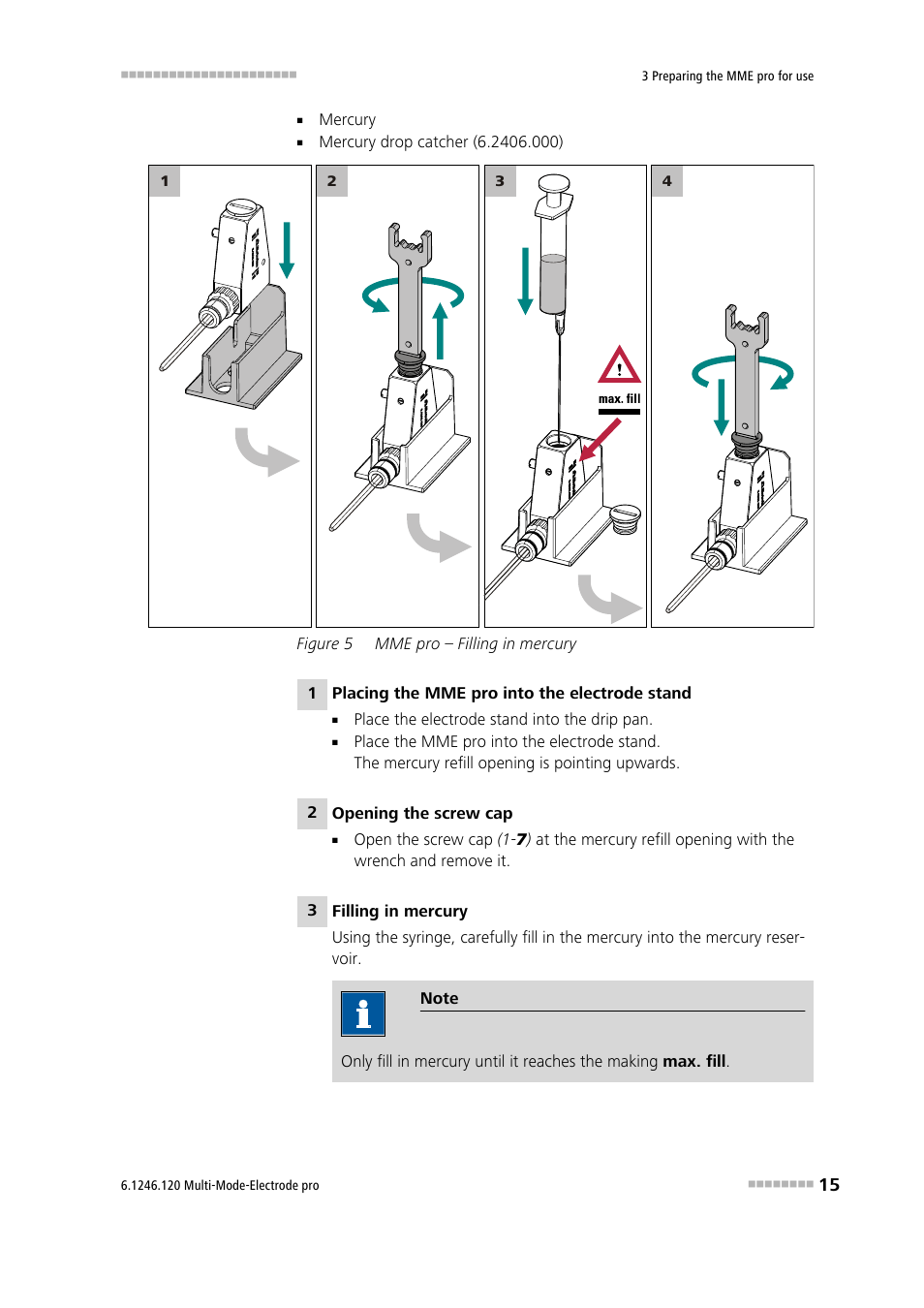 Figure 5, Mme pro – filling in mercury | Metrohm Multi-Mode Electrode pro User Manual | Page 23 / 57