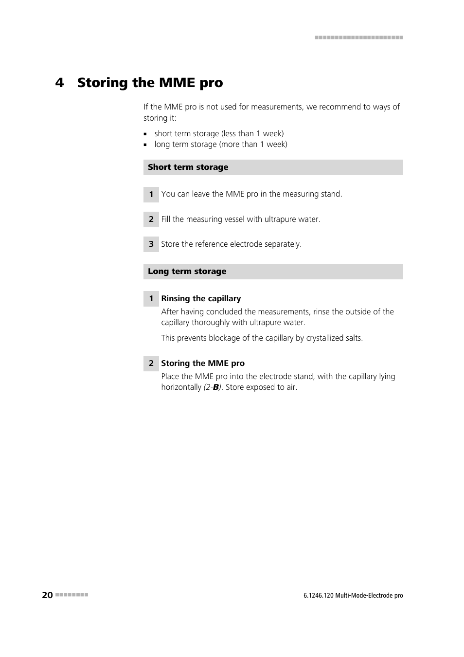 4 storing the mme pro | Metrohm Multi-Mode Electrode pro User Manual | Page 28 / 57