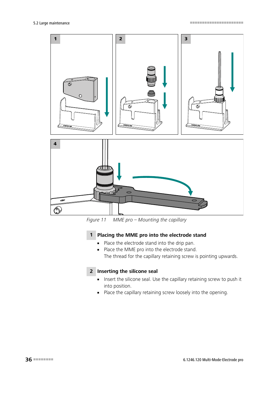 Figure 11, Mme pro – mounting the capillary | Metrohm Multi-Mode Electrode pro User Manual | Page 44 / 57