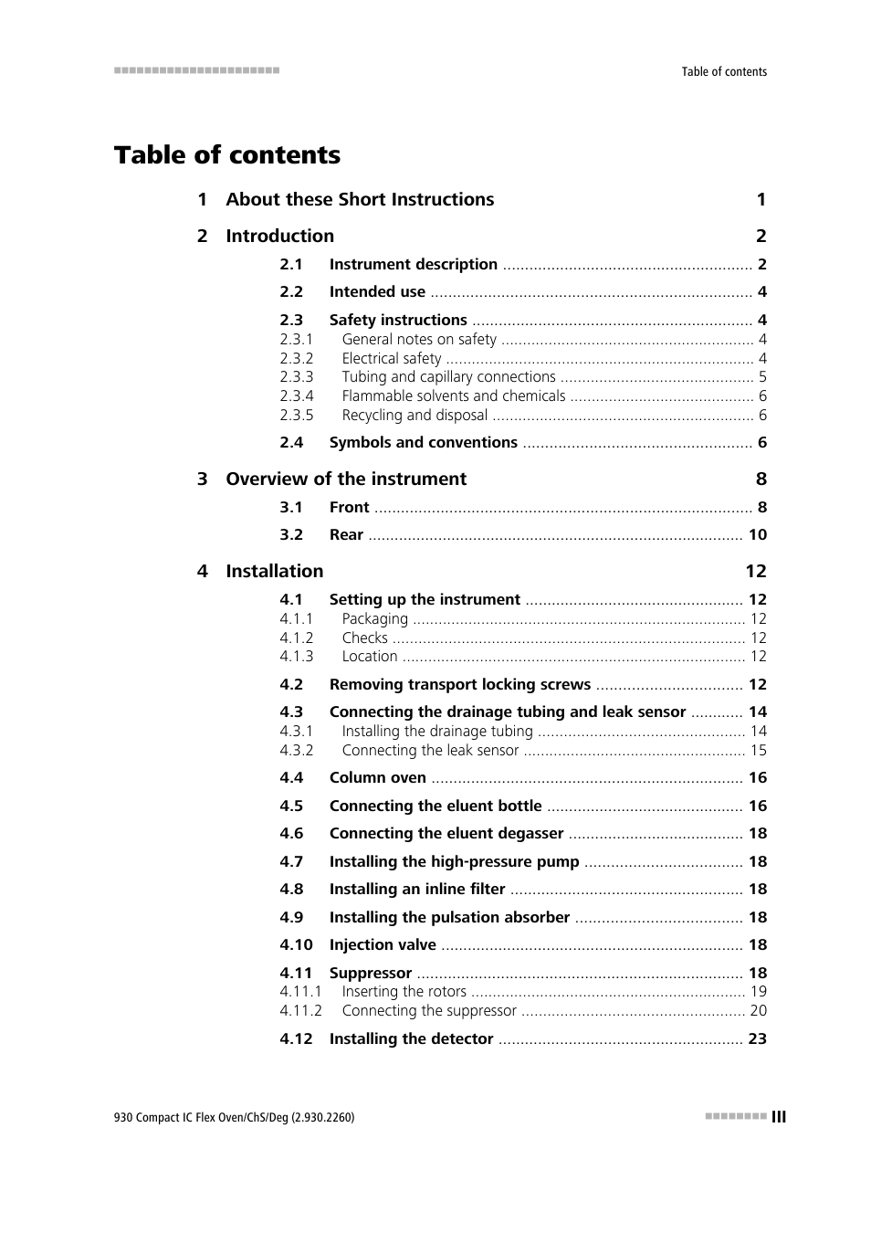Metrohm 930 Compact IC Flex Oven/ChS/Deg User Manual | Page 5 / 47