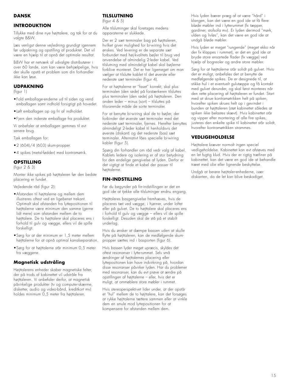 Bowers & Wilkins 604 S2 User Manual | Page 17 / 20