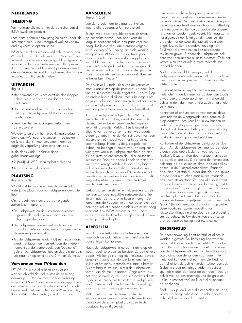Bowers & Wilkins 604 S2 User Manual | Page 9 / 20