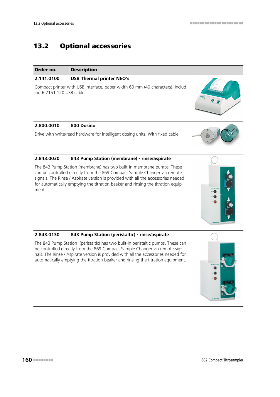2 optional accessories | Metrohm 862 Compact Titrosampler User Manual | Page 170 / 174