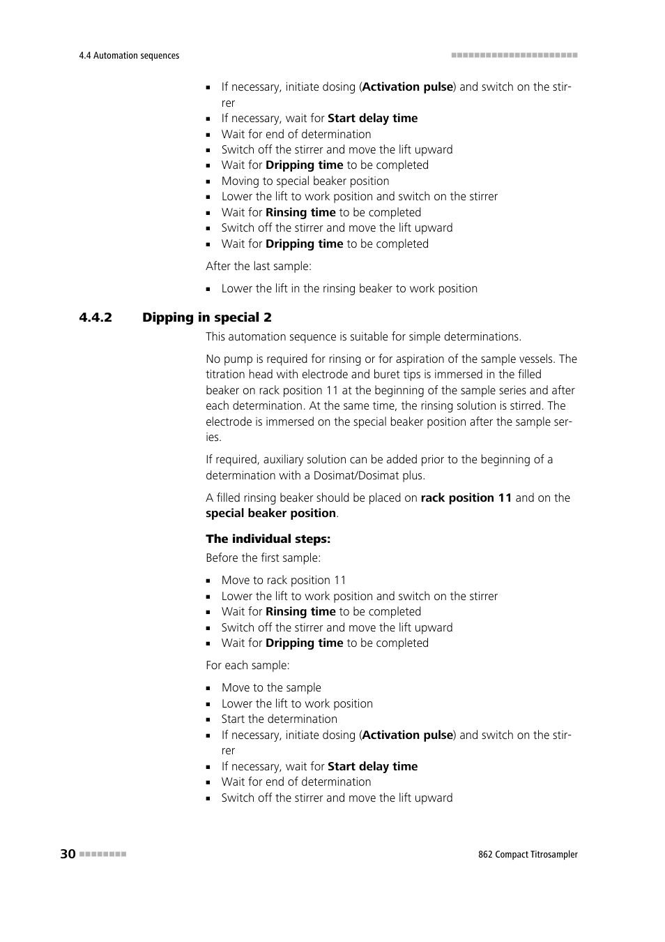 2 dipping in special 2, Dipping in special 2 | Metrohm 862 Compact Titrosampler User Manual | Page 40 / 174