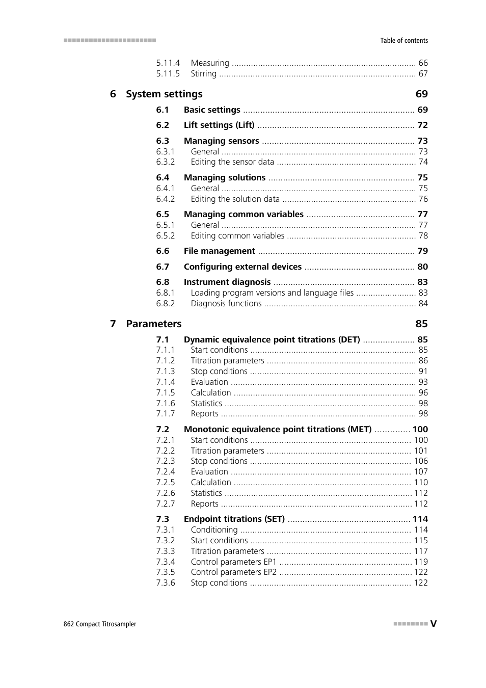 Metrohm 862 Compact Titrosampler User Manual | Page 7 / 174