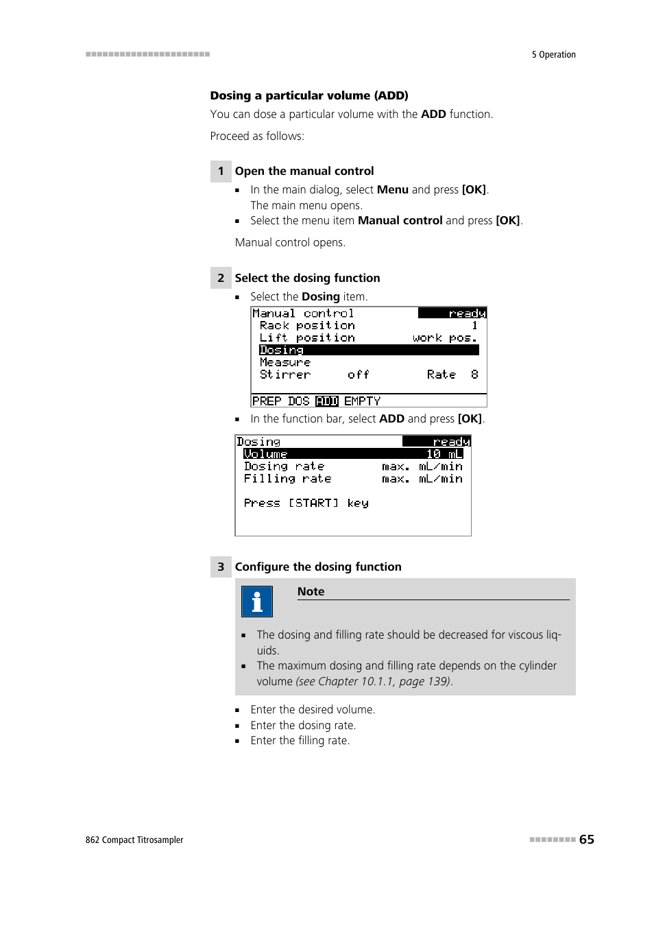 Metrohm 862 Compact Titrosampler User Manual | Page 75 / 174