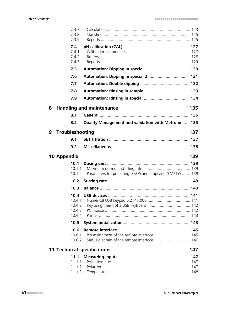 Metrohm 862 Compact Titrosampler User Manual | Page 8 / 174