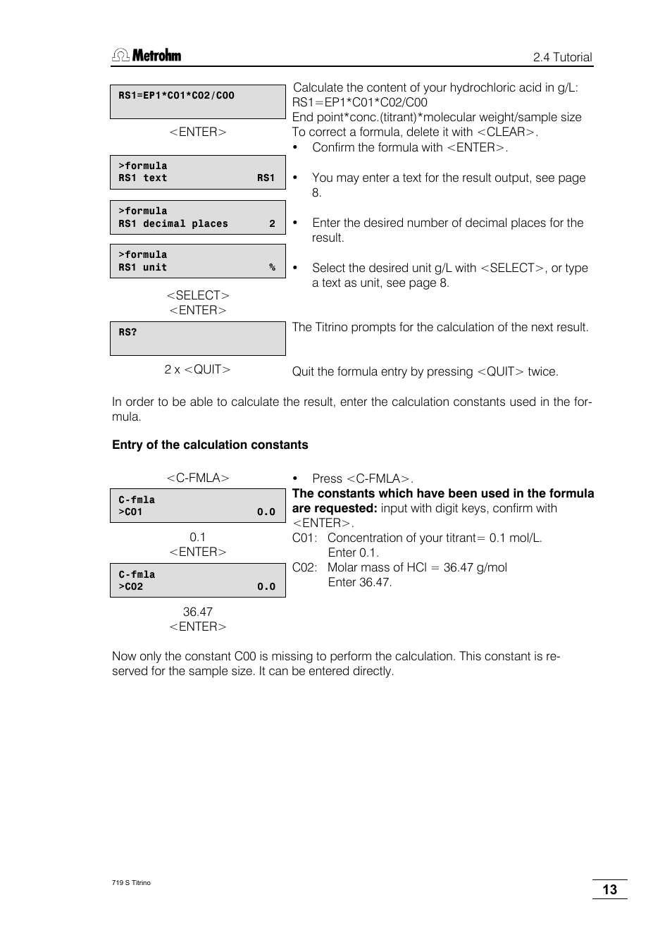 Metrohm 719 S Titrino User Manual | Page 17 / 152