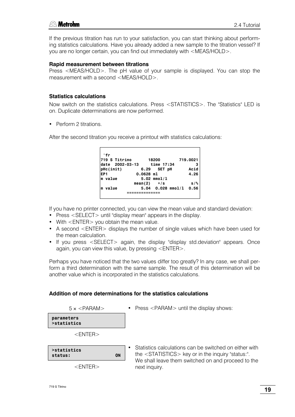 Metrohm 719 S Titrino User Manual | Page 23 / 152