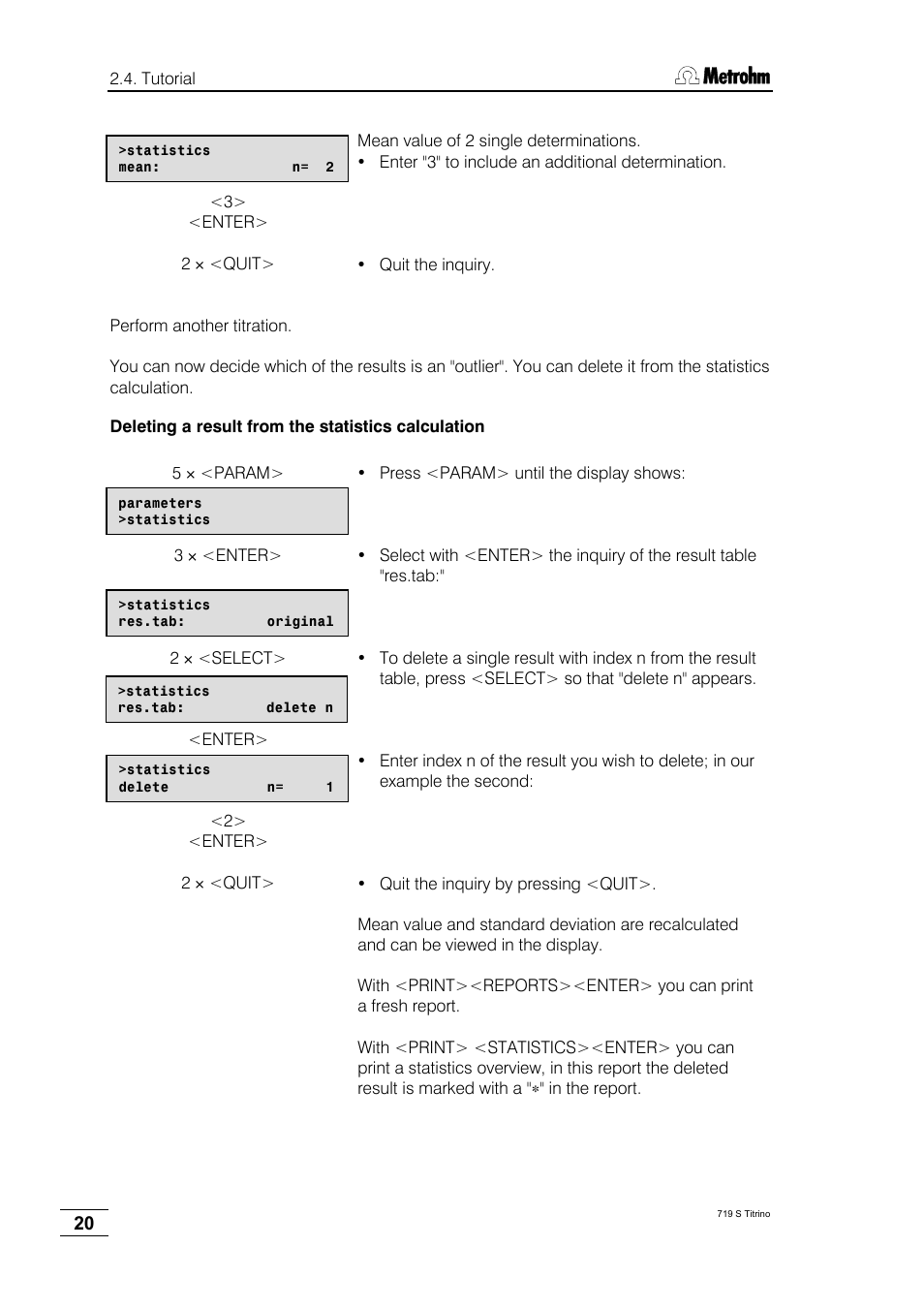 Metrohm 719 S Titrino User Manual | Page 24 / 152