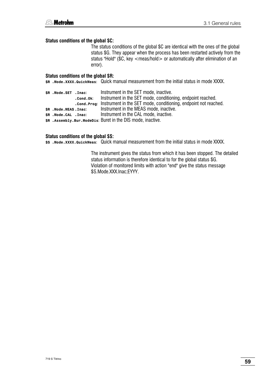 Metrohm 719 S Titrino User Manual | Page 63 / 152