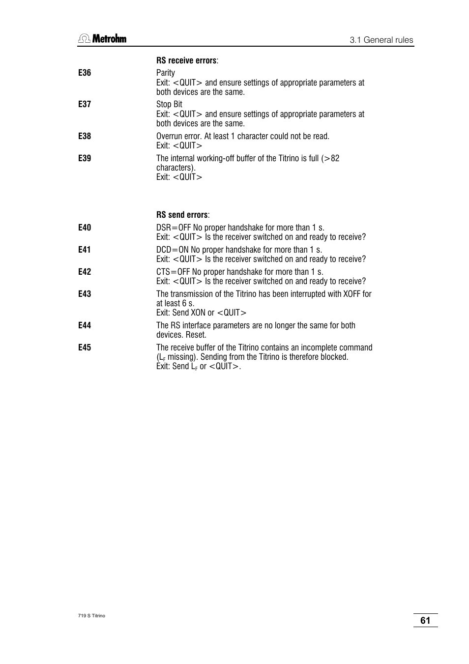 Metrohm 719 S Titrino User Manual | Page 65 / 152