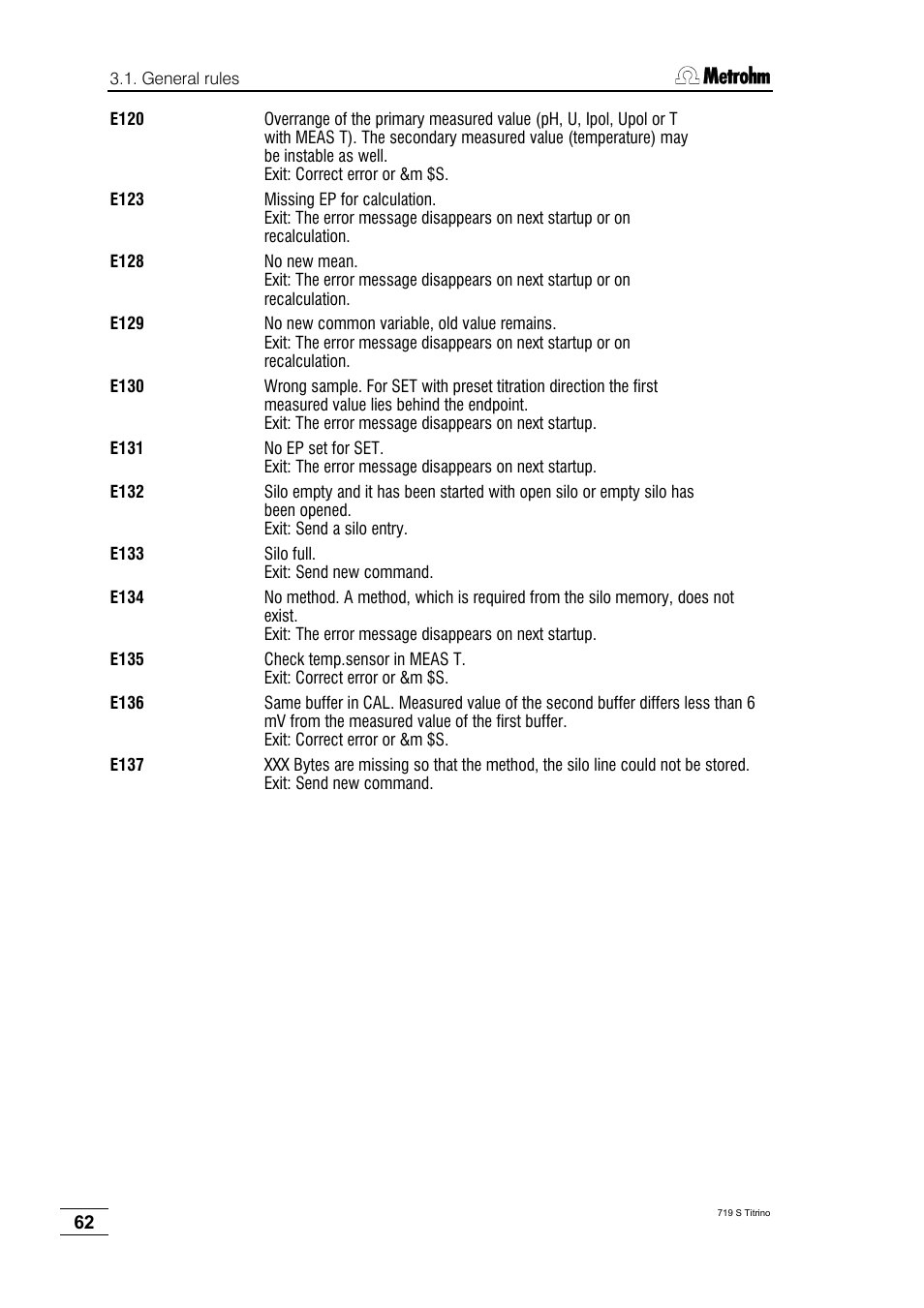 Metrohm 719 S Titrino User Manual | Page 66 / 152