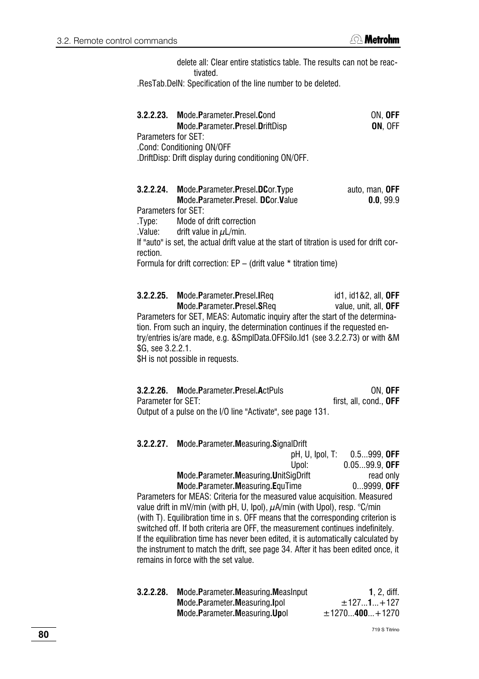 Metrohm 719 S Titrino User Manual | Page 84 / 152